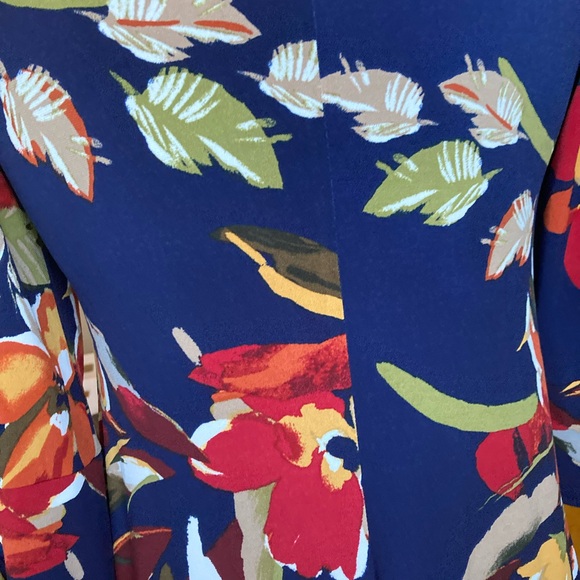 MSK floral, 3/4 sleeve A line dress, size petite small - Picture 6 of 12